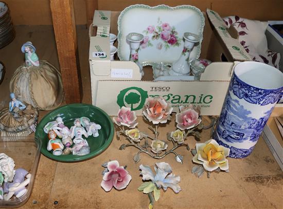 Large quantity of Pin Dollies & mixed ceramics